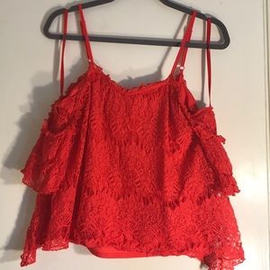 Off the shoulder lace top